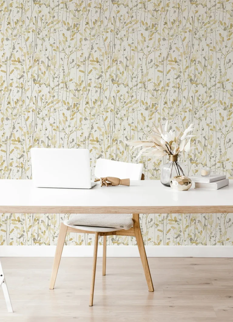 Leandra Floral Trail Wallpaper - Yellow — Ảnh 3