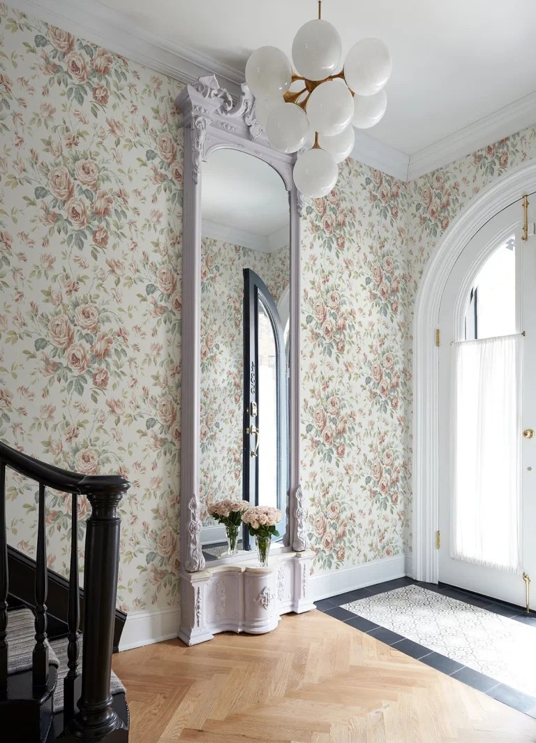 Chesapeake Manon Rose Stitch Wallpaper - Blush — Ảnh 4