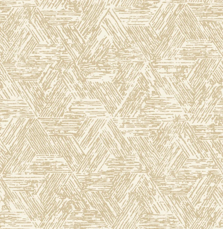 Retreat Quilted Geometric Wallpaper - Brown — Ảnh 2