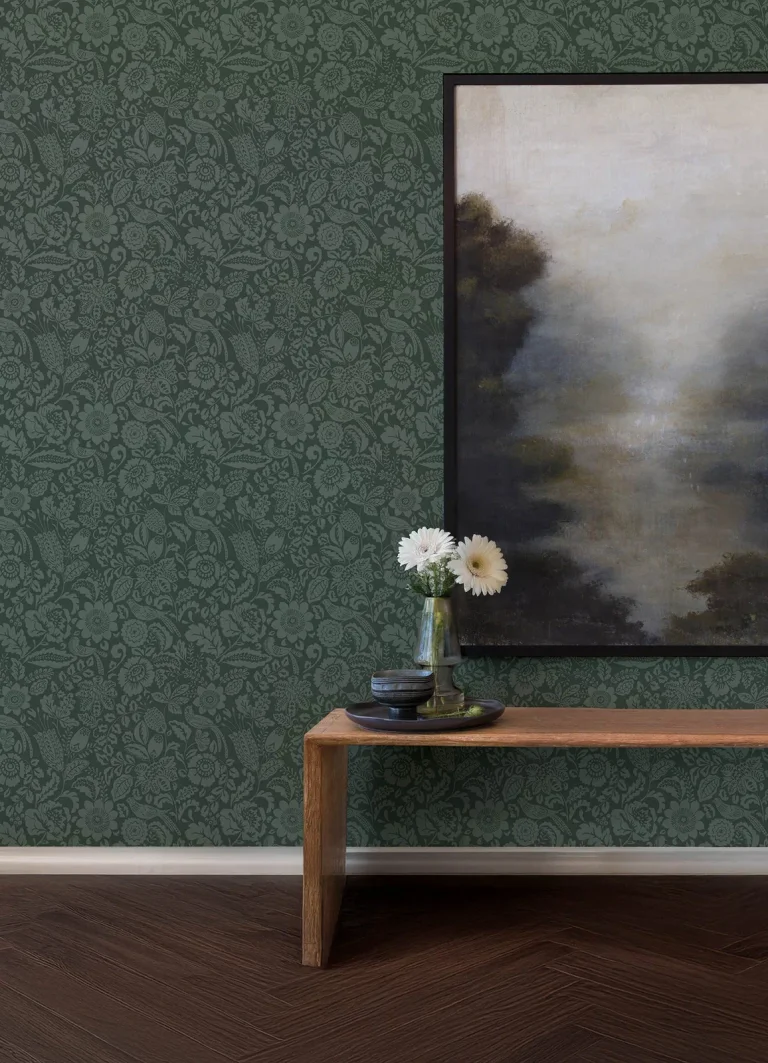 Marta Floral Trail Wallpaper - Green — Ảnh 3