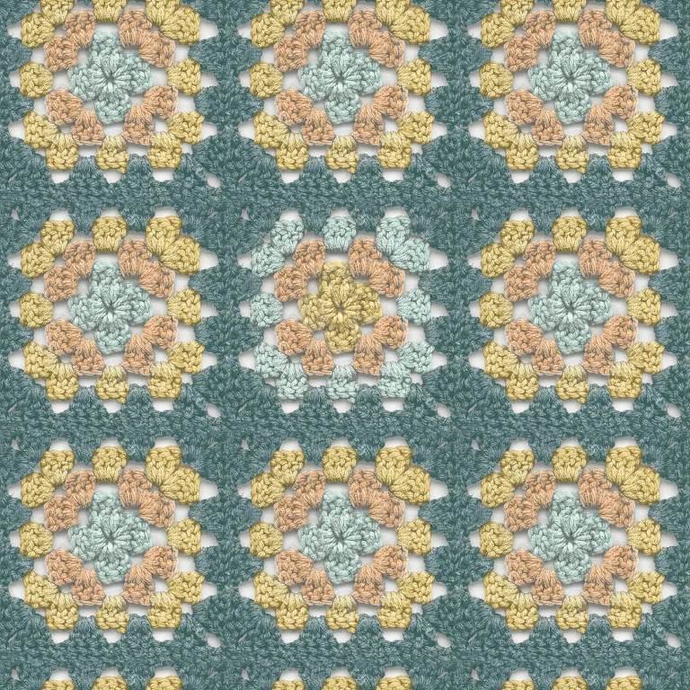 Chesapeake Maud Crochet Geometric Wallpaper - Teal — Ảnh 3