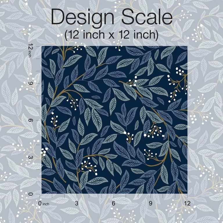 Rifle Paper Co. Willowberry Peel and Stick Wallpaper - Navy — Ảnh 2