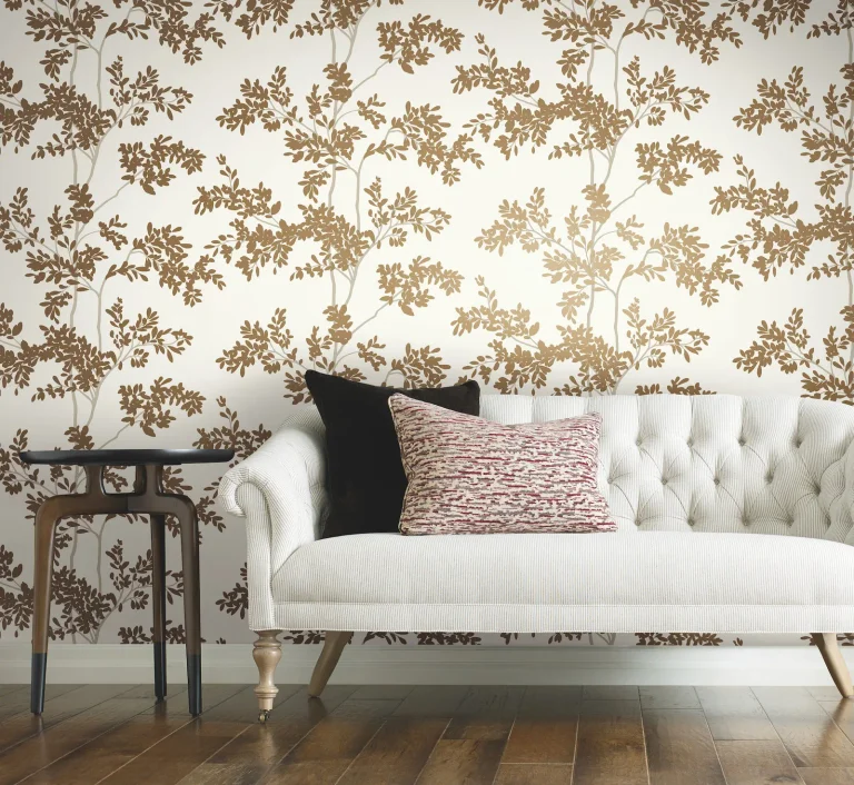 Lunaria Silhouette Wallpaper - White/Gold — Ảnh 6