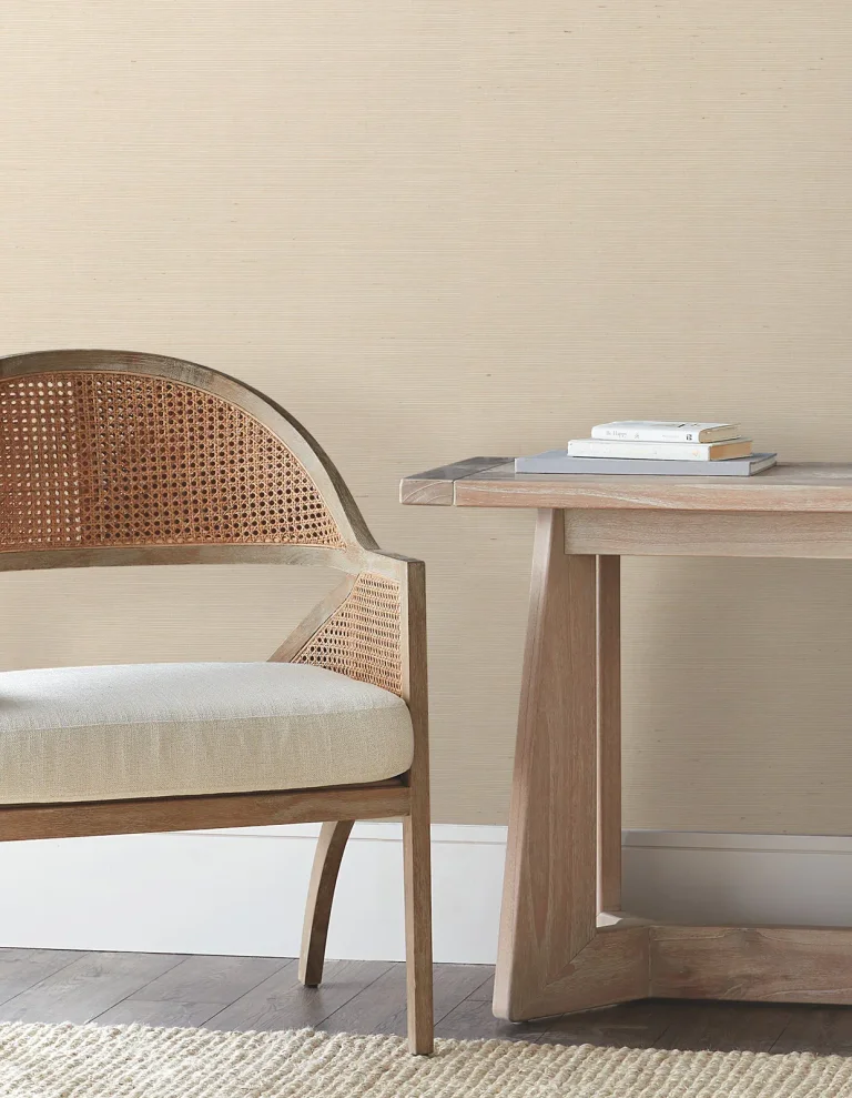 Natural Grasscloth Peel and Stick Wallpaper - Plaster — Ảnh 4