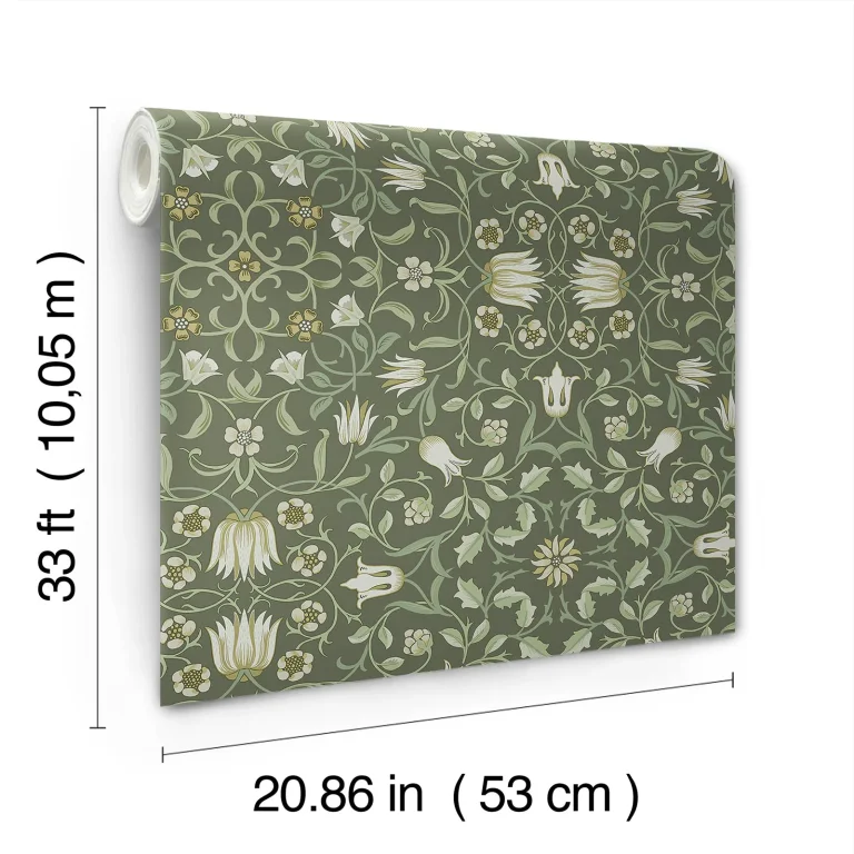 No 1 Holland Park Floral Wallpaper - Green — Ảnh 4