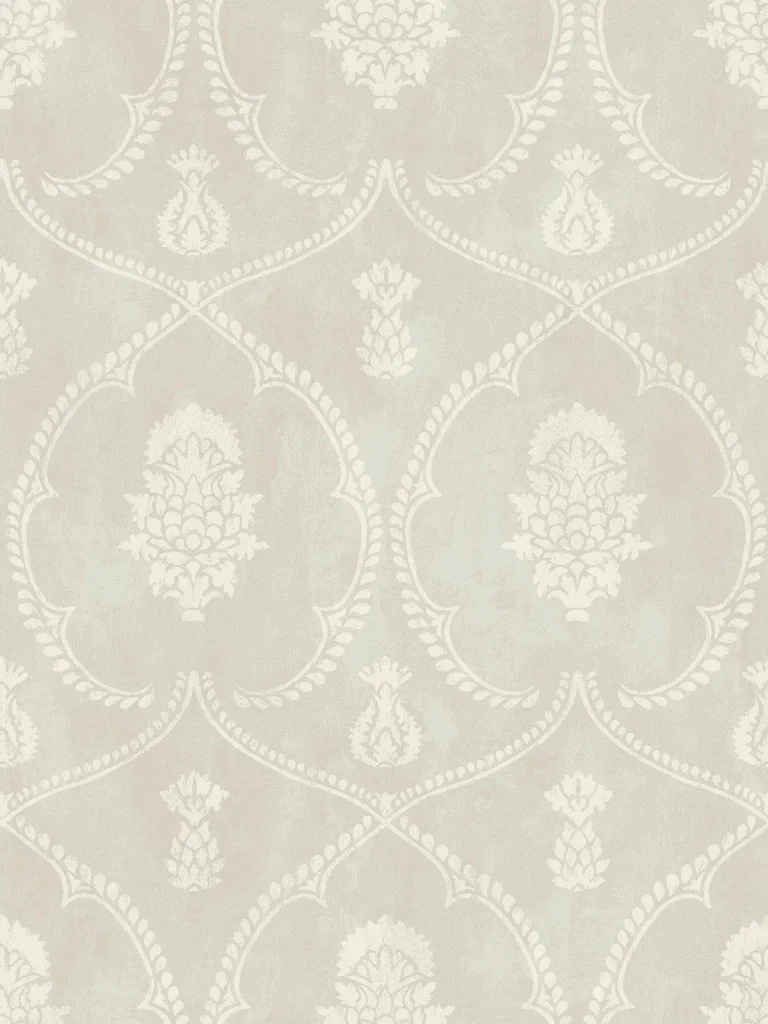 Ronald Redding Royal Damask Wallpaper - Soft Grey — Image 5