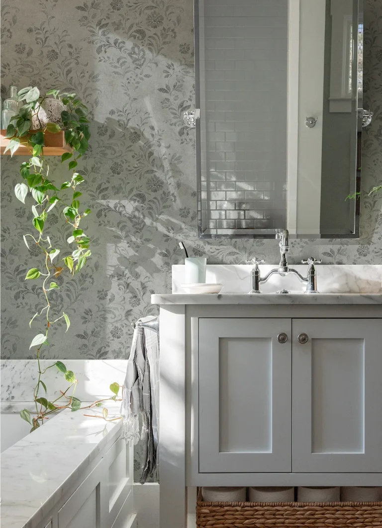 Chesapeake Isidore Scroll Wallpaper - Grey — Ảnh 3
