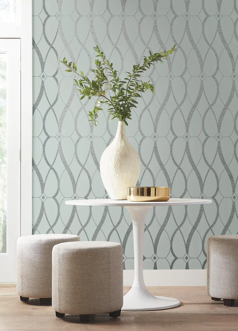 Graceful Geo Wallpaper - Spa/Silver — Ảnh 3