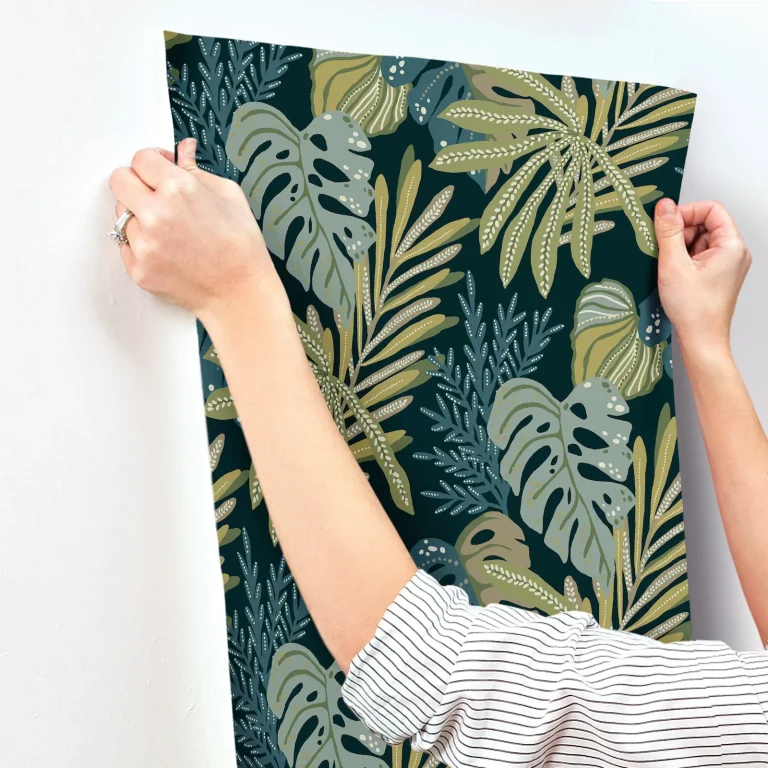 Alocasia Tropical Foliage Wallpaper - Green — Ảnh 6