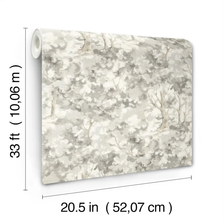 Chesapeake Thicket Forest Wallpaper - Charcoal — Ảnh 3