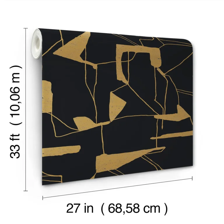 Abstract Geo Wallpaper - Black/Gold — Image 2