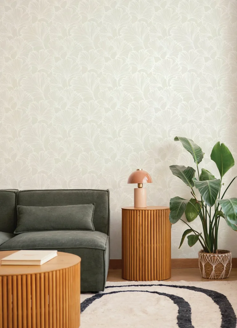 Kyoto Ginkgo Leaf Wallpaper - Dove — Ảnh 4