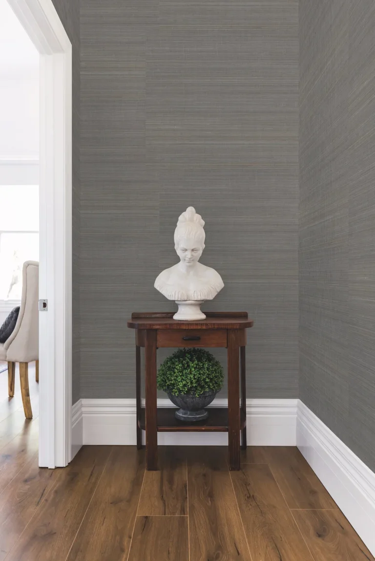 Abaca Weave Wallpaper - Charcoal — Ảnh 5