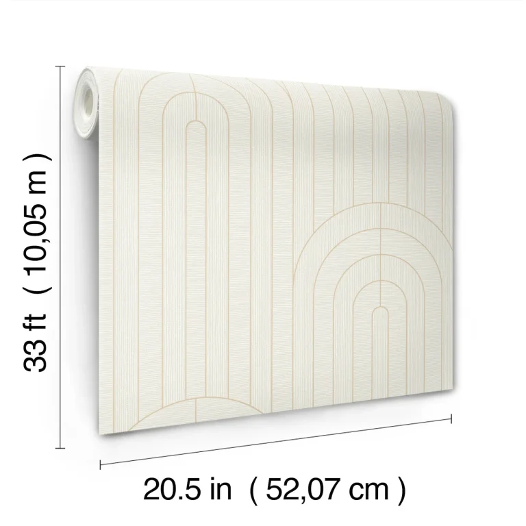 Declan Textured Arches Wallpaper - Ivory — Ảnh 4