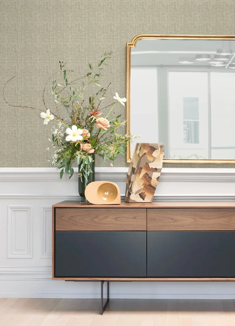 Kantera Fabric Texture Wallpaper - Chestnut — Image 4