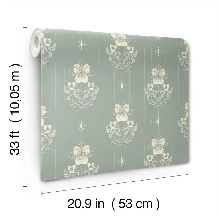 Gullvie Pansies Wallpaper - Seafoam — Ảnh 4