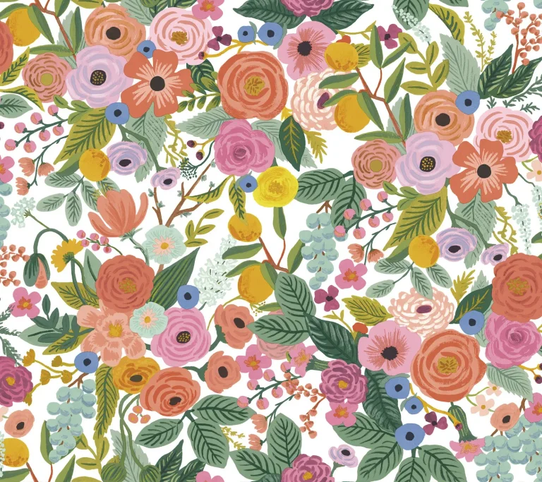 Rifle Paper Co. Garden Party Peel and Stick Wallpaper - Rose Multi — Ảnh 5