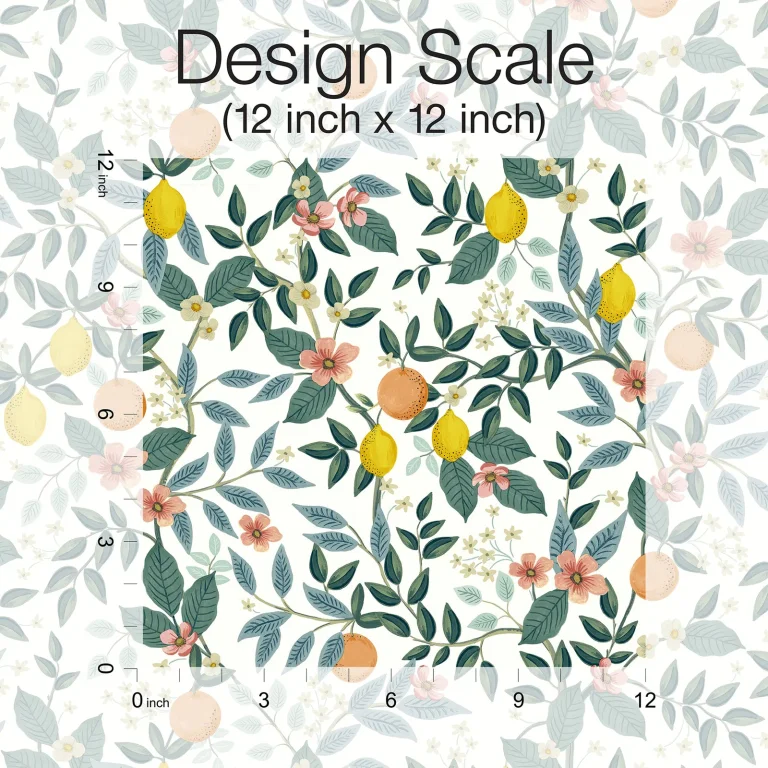 Rifle Paper Co. Citrus Grove Peel and Stick Wallpaper - White — Image 6