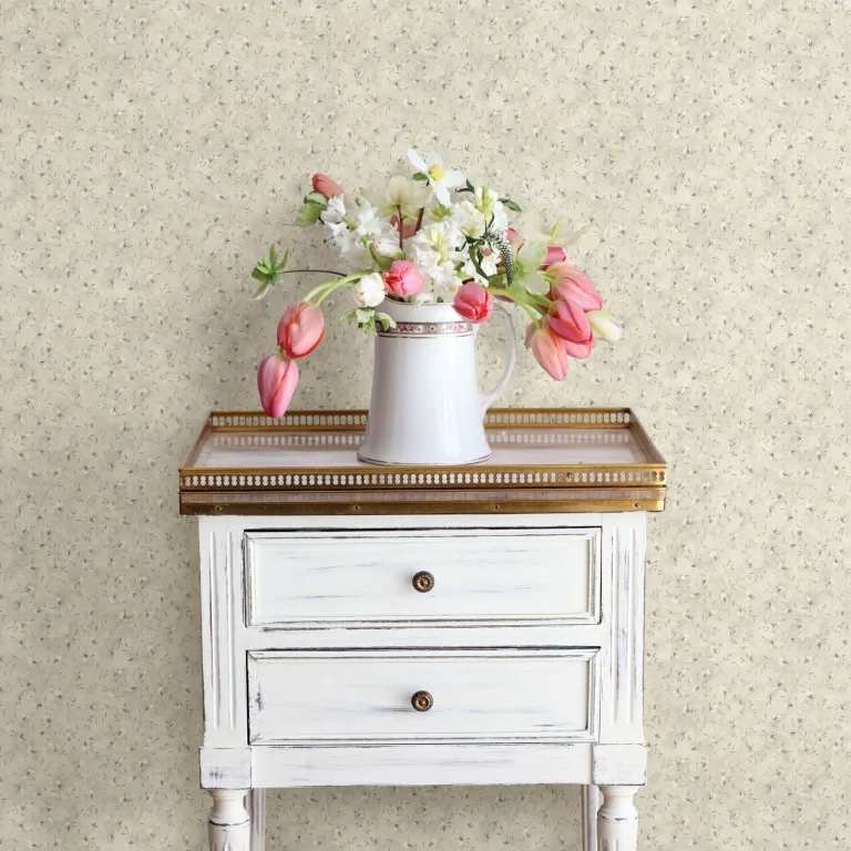 Chesapeake Eleanor Folk Botanical Trail Wallpaper - Blue