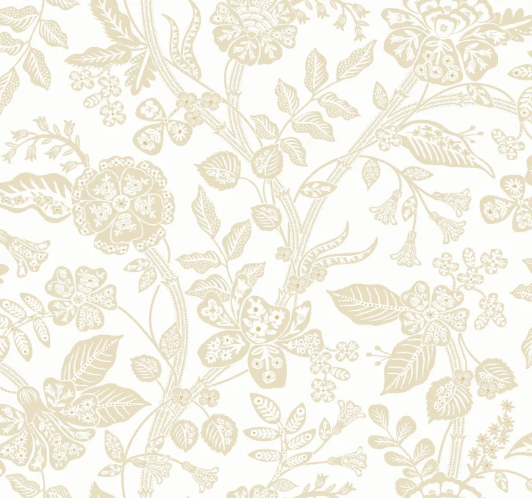 Rifle Paper Co. Gracie Garden Wallpaper - Beige & White — Ảnh 5