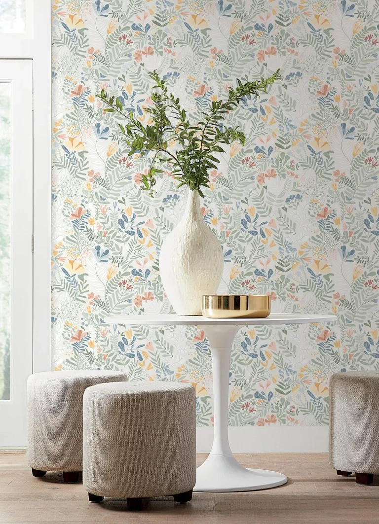 Brittsommar Woodland Floral Wallpaper - Seafoam — Ảnh 2