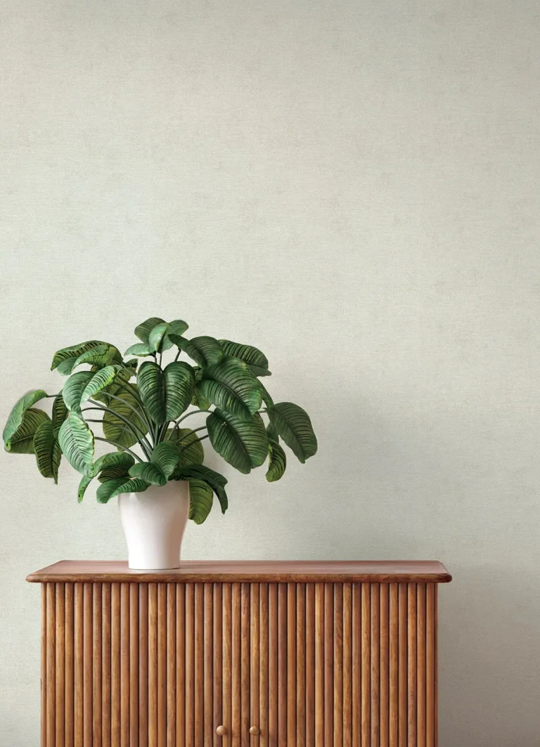 Cullen Faux Linen Wallpaper - White — Image 2