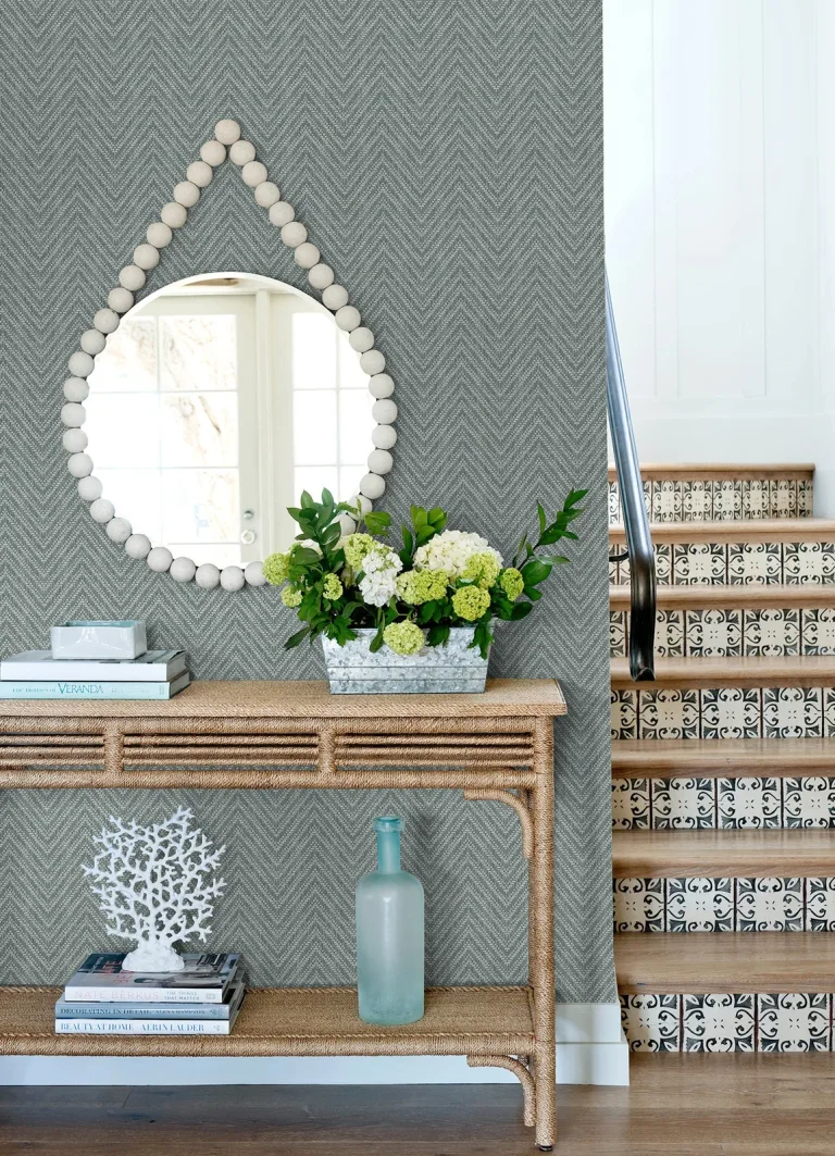 Glynn Chevron Wallpaper - Denim — Ảnh 2