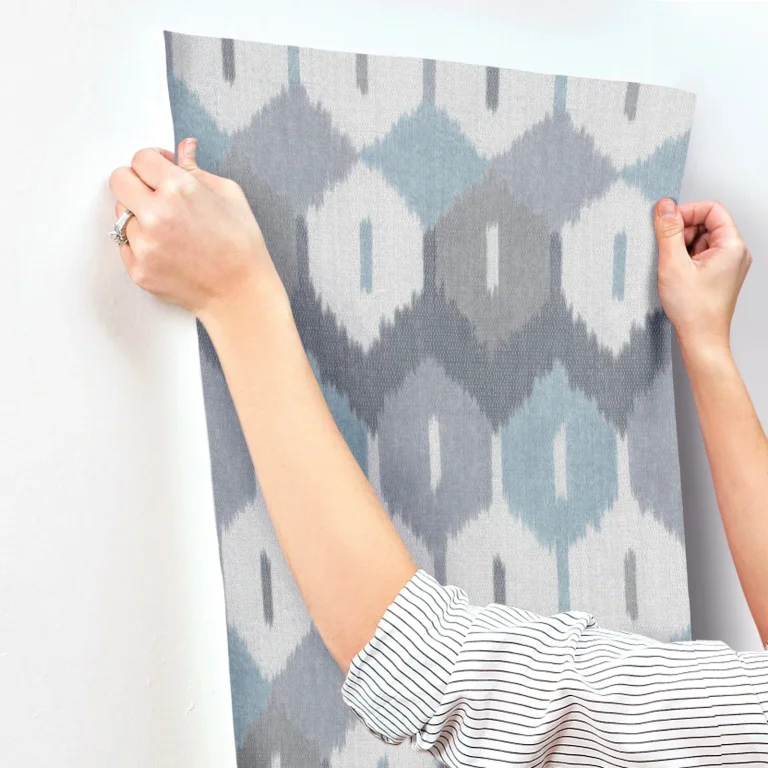 Abilene Ikat Wallpaper - Denim — Ảnh 4