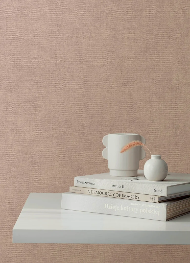 Nuovo Faux Linen Wallpaper - Rose — Ảnh 4