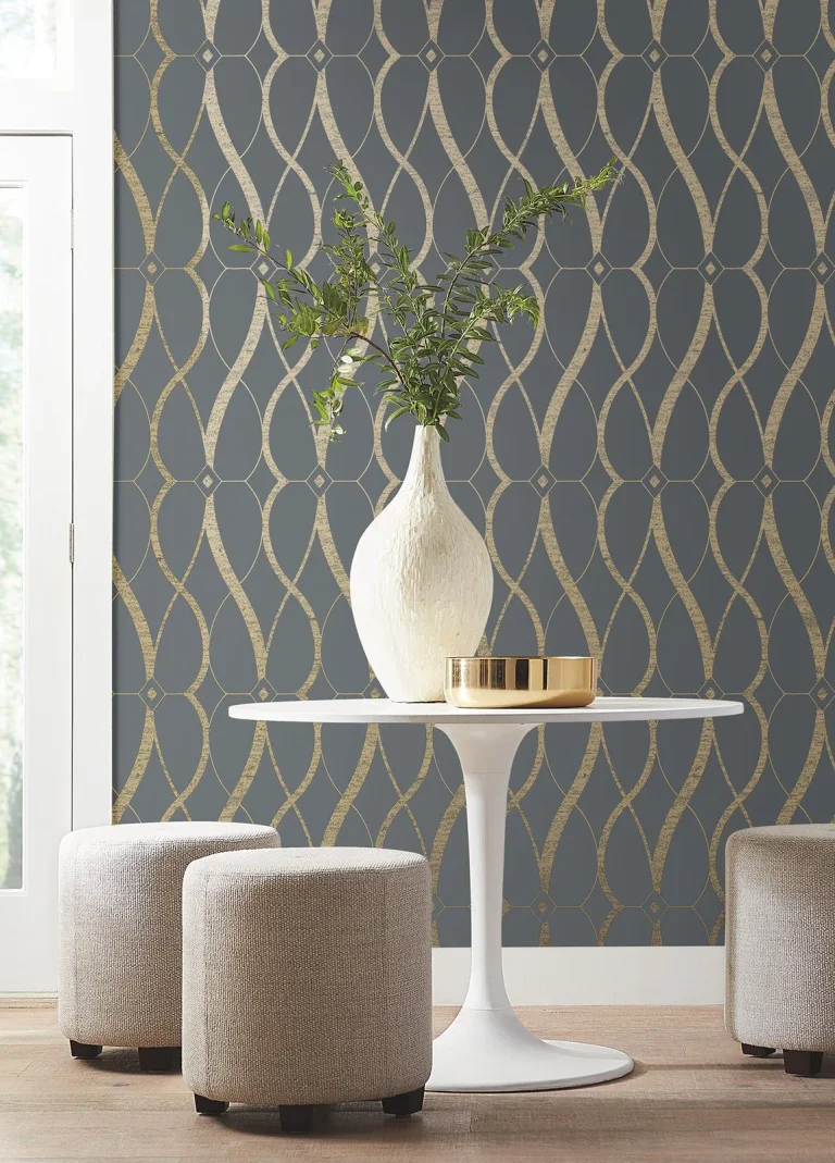 Graceful Geo Wallpaper - Smoke/Gold — Ảnh 4