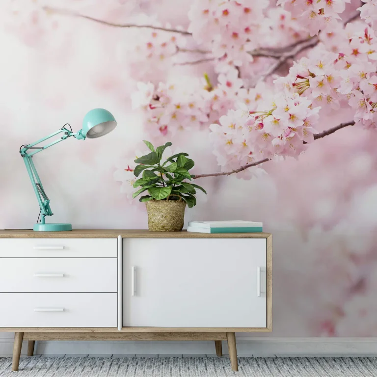Delicate Flowers - Wall Mural 5448 - 4 Panel - 192cm x 260cm — Ảnh 2