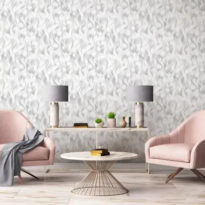 Elle Decoration 2 - 10204-31 Water - White & Grey