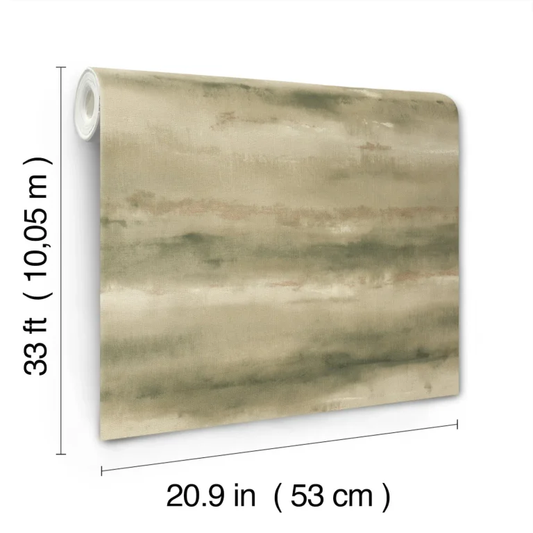 Ayla Abstract Stripe Wallpaper - Green — Ảnh 3