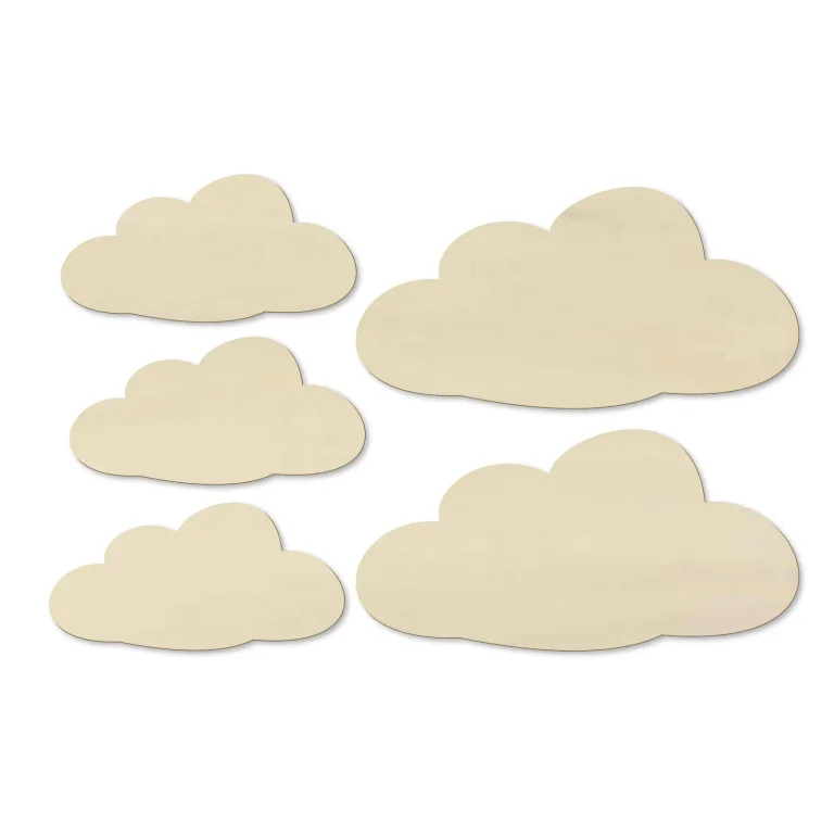 3D Wooden Clouds Motif — Image 2