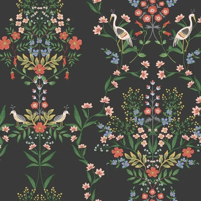 Rifle Paper Co. Luxembourg Wallpaper - Black Multi — Ảnh 4