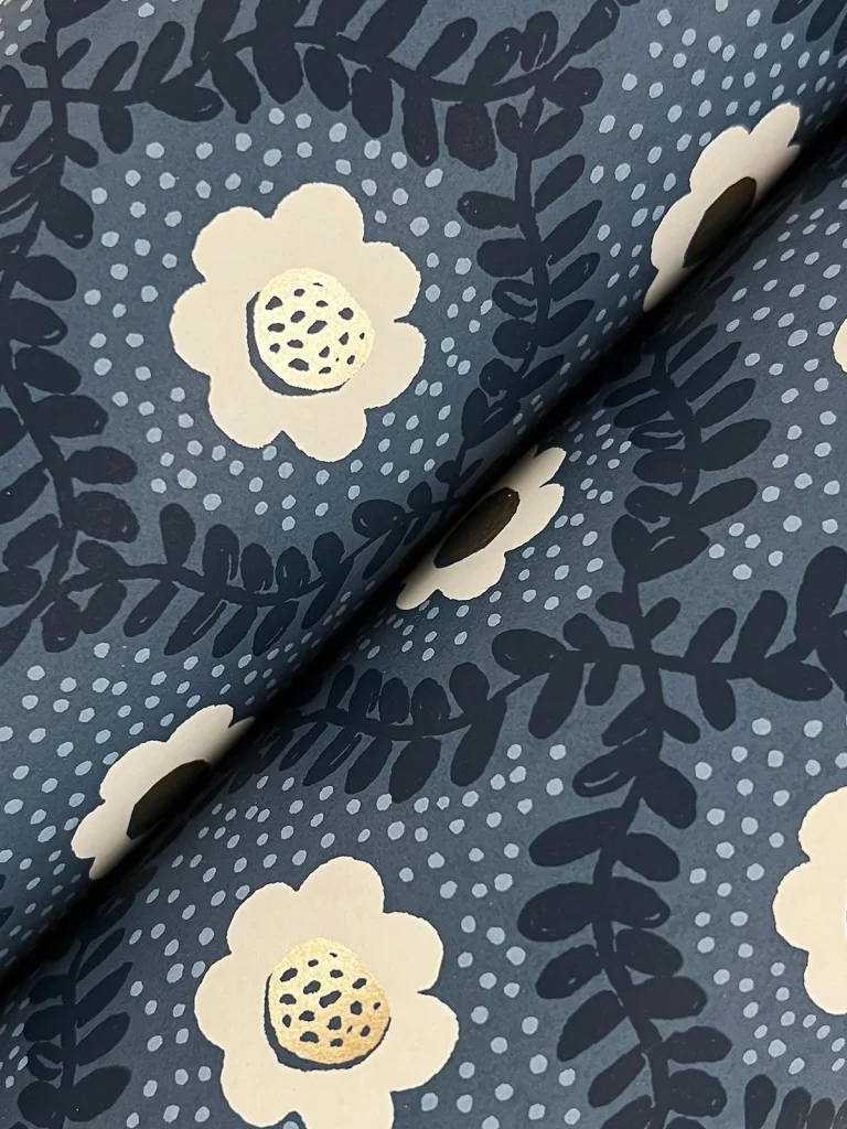 Rifle Paper Co. Emma Wallpaper - Navy — Image 3