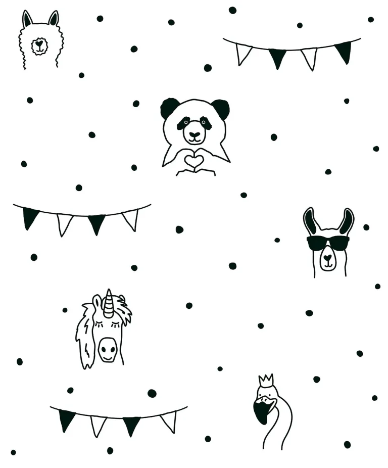 Chesapeake Orlow Llama Wallpaper - Black — Ảnh 3