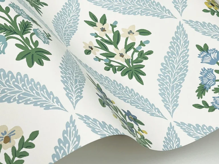 Rifle Paper Co. Estee Garden Wallpaper - Blue Multi — Ảnh 2