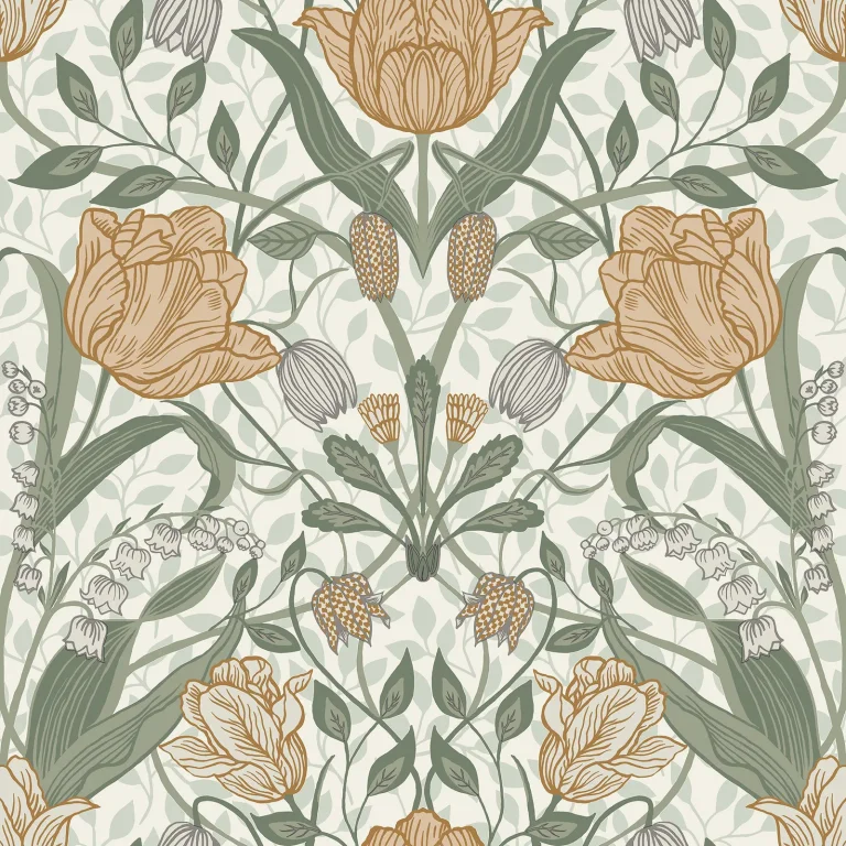 Fillippa Tulip Wallpaper - Green — Ảnh 2