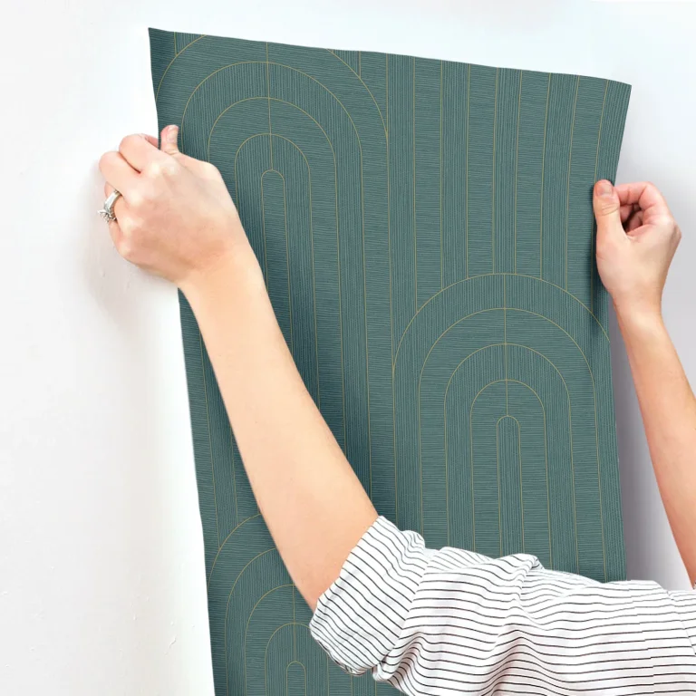 Declan Textured Arches Wallpaper - Turquoise — Ảnh 6