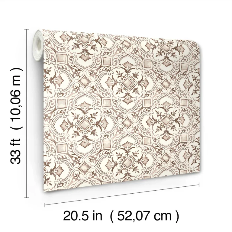 Chesapeake Marjoram Floral Tile Wallpaper - Blush — Ảnh 6