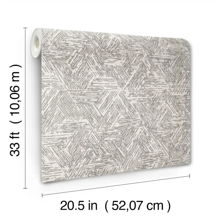 Retreat Quilted Geometric Wallpaper - Charcoal — Ảnh 2
