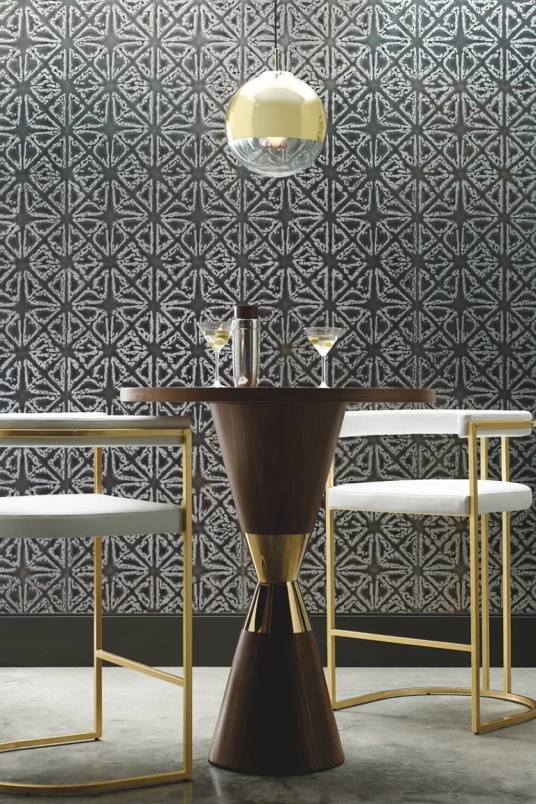 Ronald Redding Empire Diamond Wallpaper - Pewter — Ảnh 2