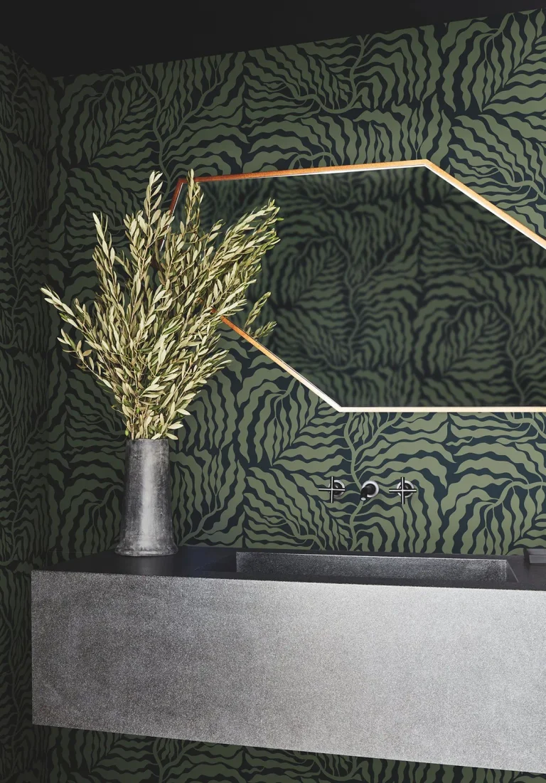 Fern Fronds Wallpaper - Black/Green — Ảnh 6