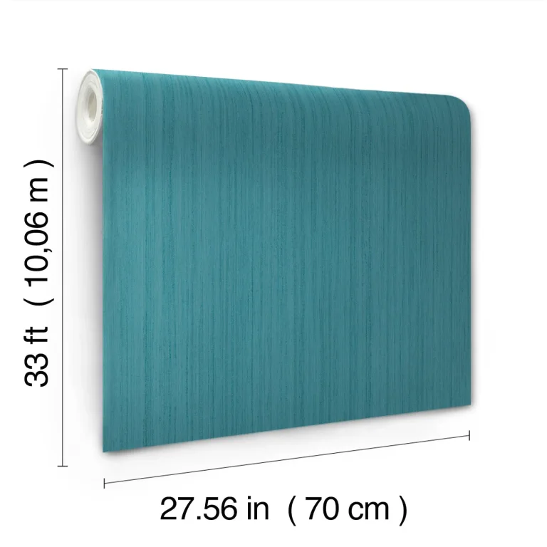 Indra Striated Wallpaper - Teal — Image 3