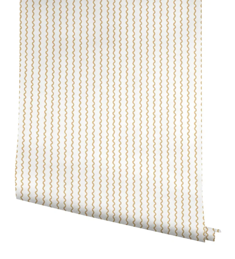 Rifle Paper Co. Rickrack Wallpaper - Gold — Ảnh 6