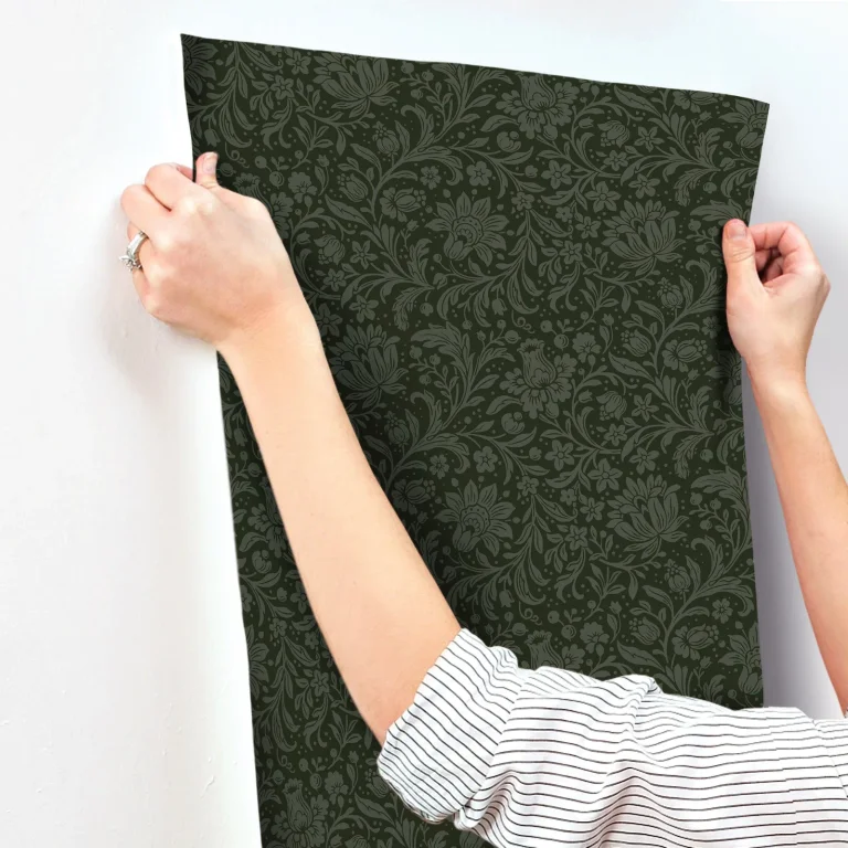 Chris Loves Julia Hague Floral Trail Wallpaper - Dark Green — Ảnh 7