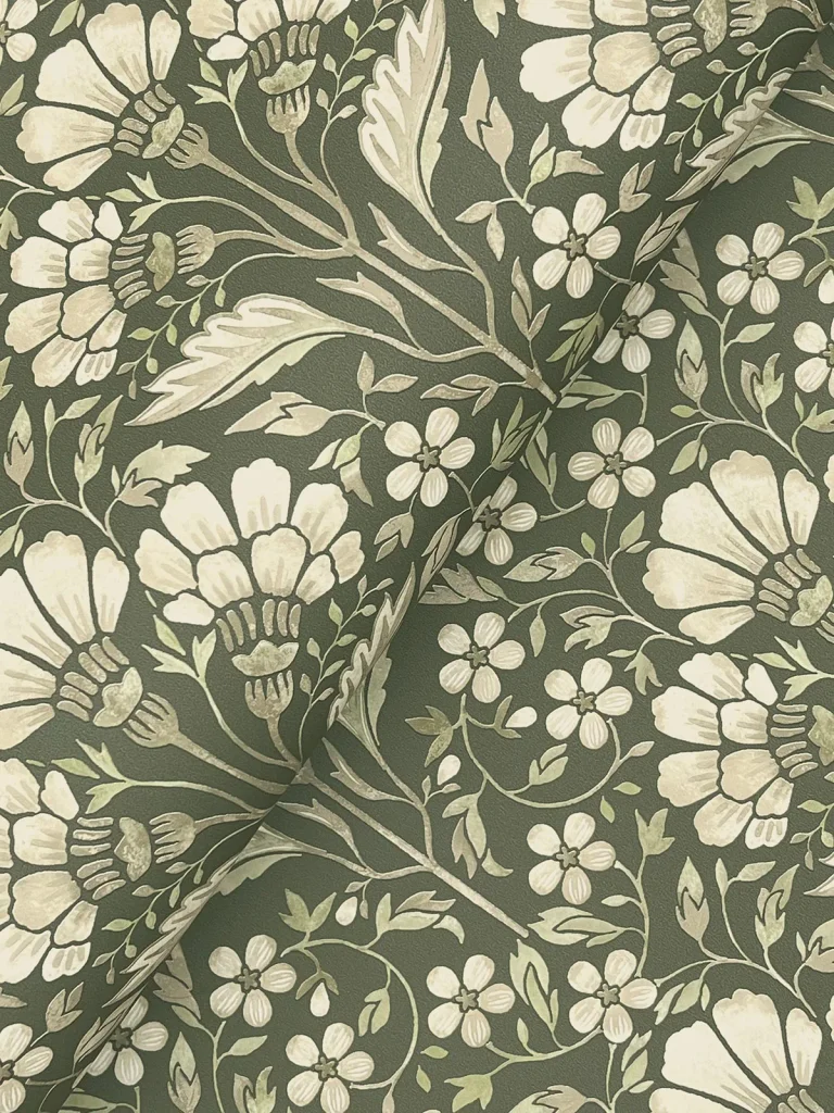 Chesapeake Edith Floral Damask Wallpaper - Green — Ảnh 3