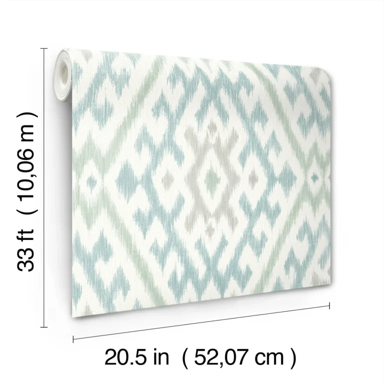 Solola Ikat Wallpaper - Aqua — Ảnh 6