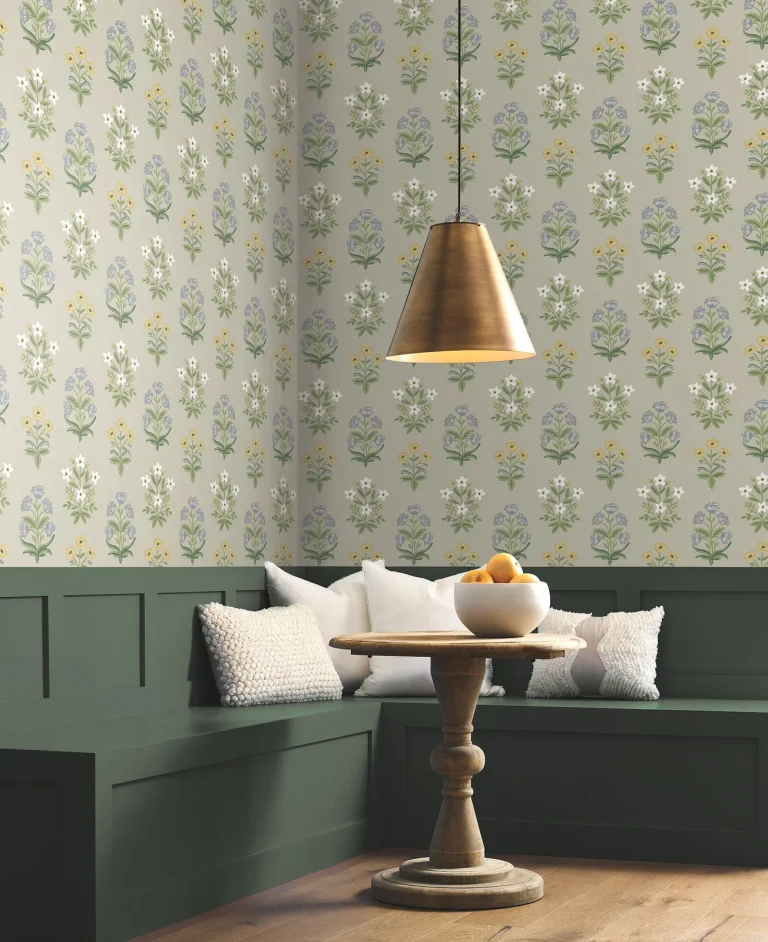 Rifle Paper Co. Mughal Rose Wallpaper - Linen — Ảnh 2